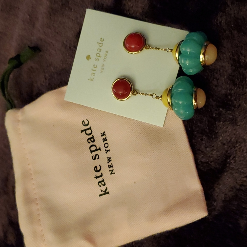 Linear drop earrings - Picture 4 of 4